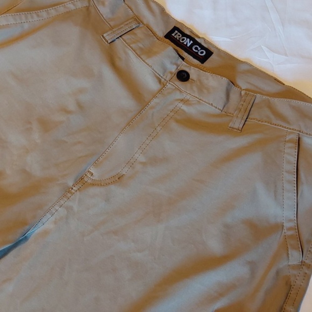 Iron Co Shorts Mens  Size 38 Tan Cargo Utility Breathable Stretch Hiking Outdoor